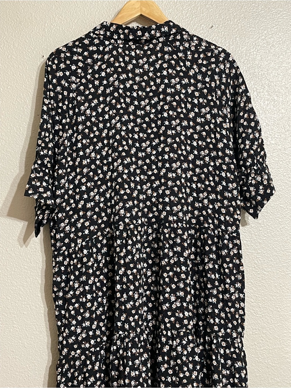 Natural Life Rebecca Midi Dress Floral Black With Cream Roses - Picture 4 of 14